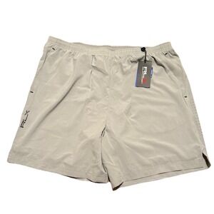 NWT RLX Ralph Lauren Heather Grey Lined Drawstring Vented Golf Shorts Men XL $85